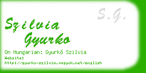 szilvia gyurko business card