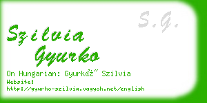 szilvia gyurko business card